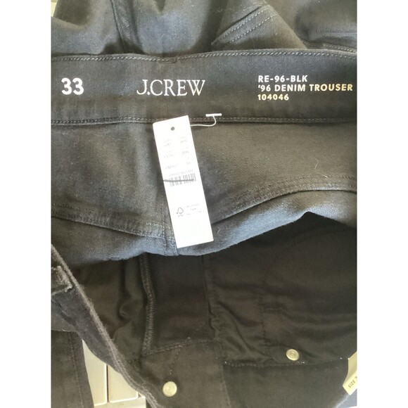 J Crew ‘96 Denim Trouser Semi-Stretch Black 33 Black NEW $158 - Picture 6 of 12